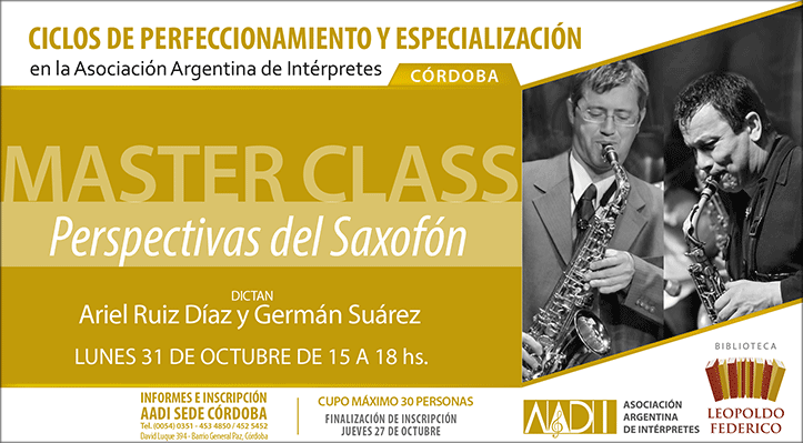 Master Class “Perspectivas del saxofón” 