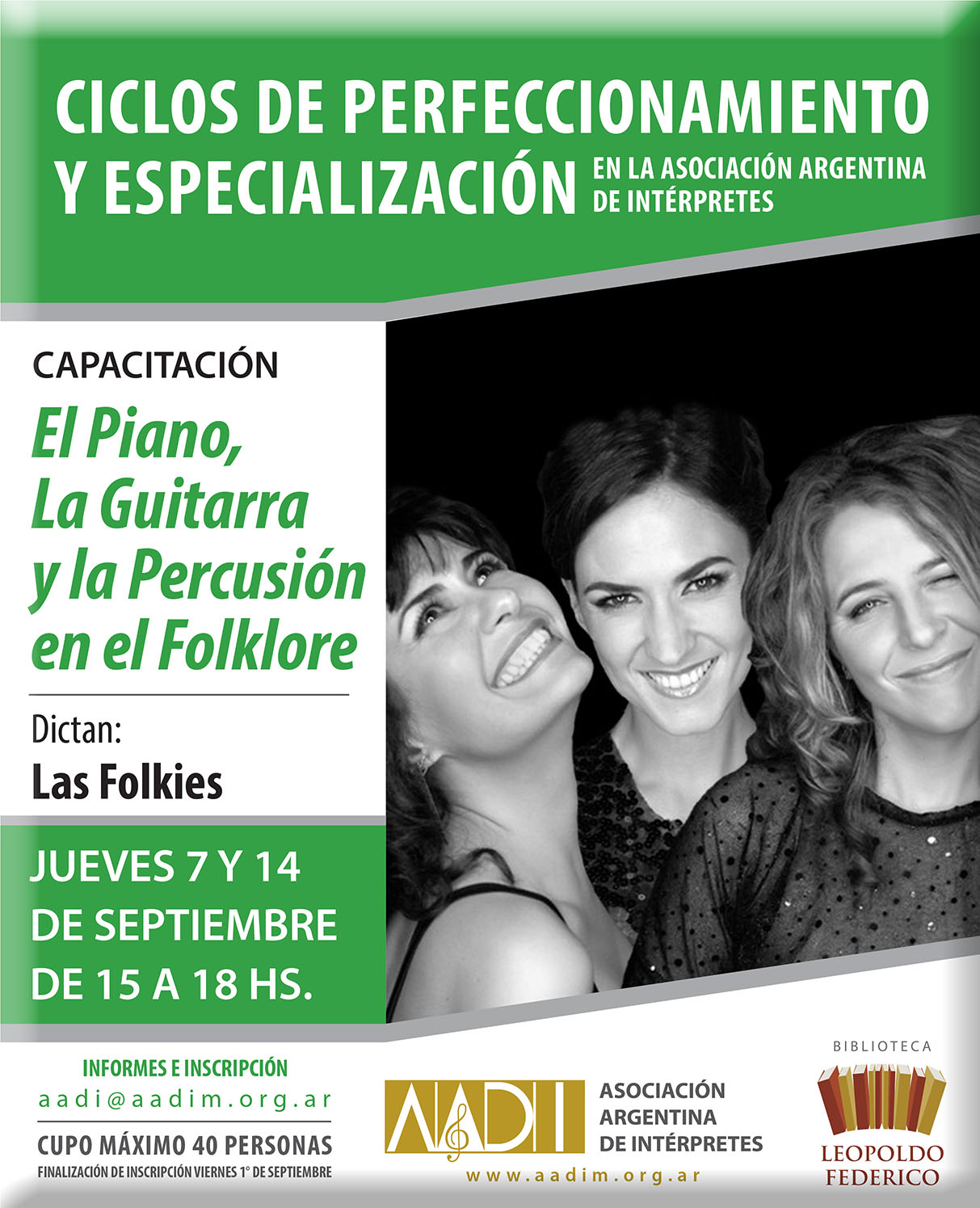 Capacitación “El Piano, La Guitarra y la Percusión en el Folklore”
