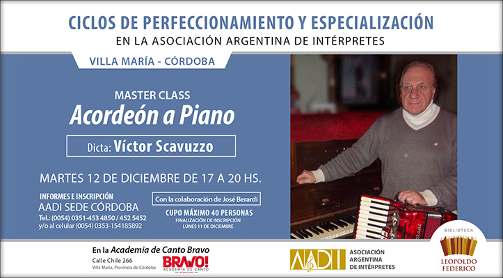 Master Class Acordeón a Piano 
