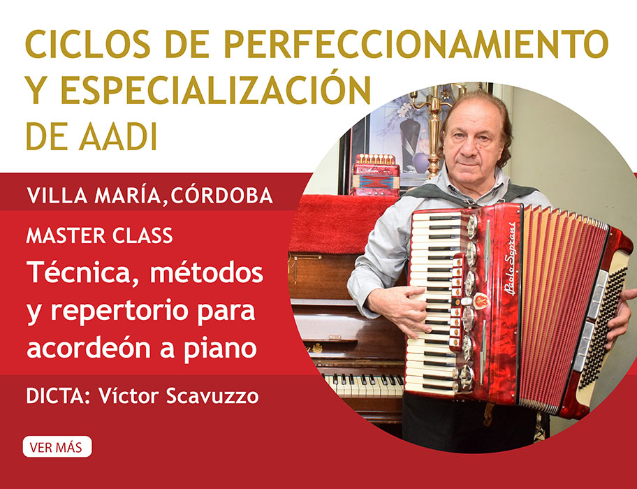 MASTER CLASS TECNICA, METODOS Y REPERTORIO PARA ACORDEON A PIANO 