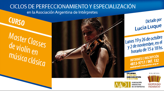 Clases Magistrales “El violín en el tango”
