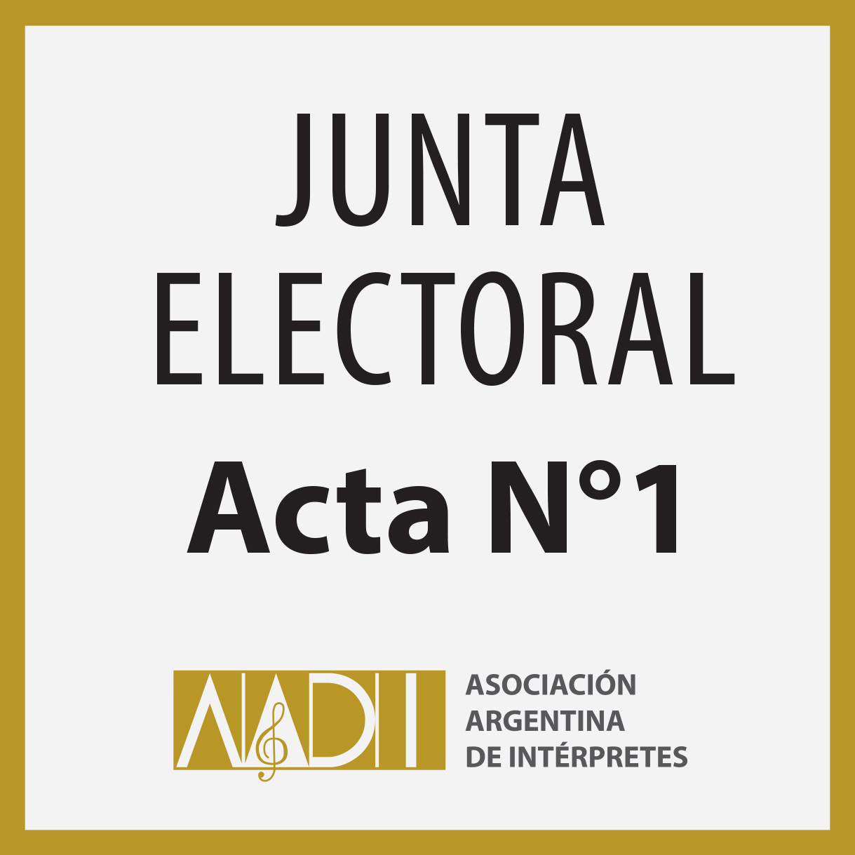 JUNTA ELECTORAL   ACTA NRO. 1