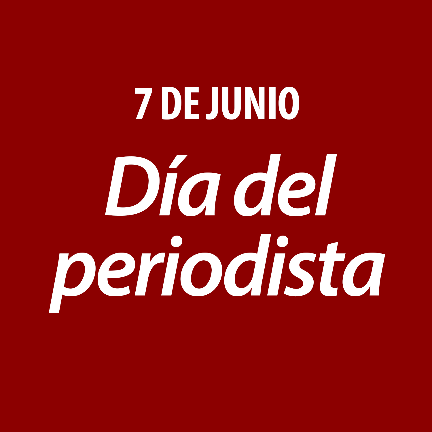 DÍA DEL PERIODISTA 