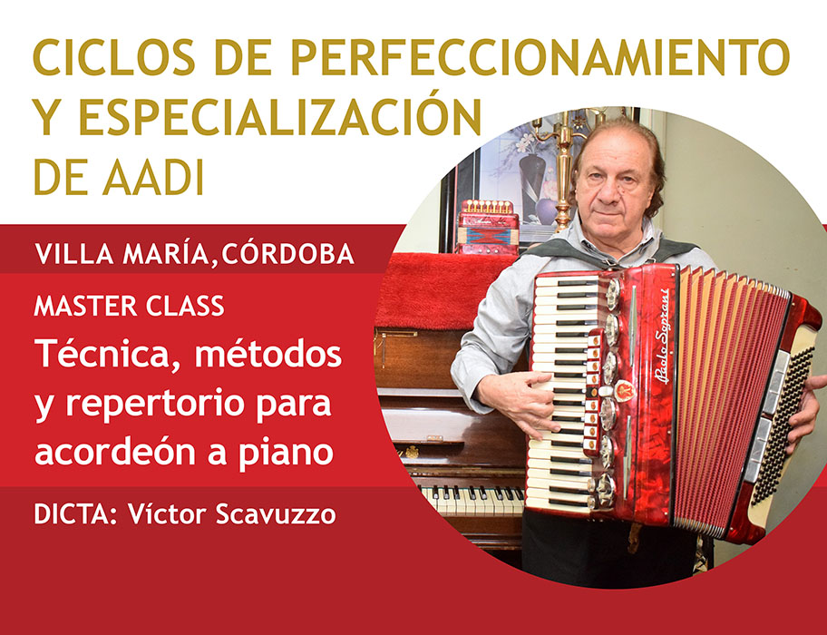 MASTER CLASS TECNICA, METODOS Y REPERTORIO PARA ACORDEON A PIANO 
